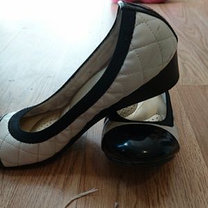 Black and white shoes...